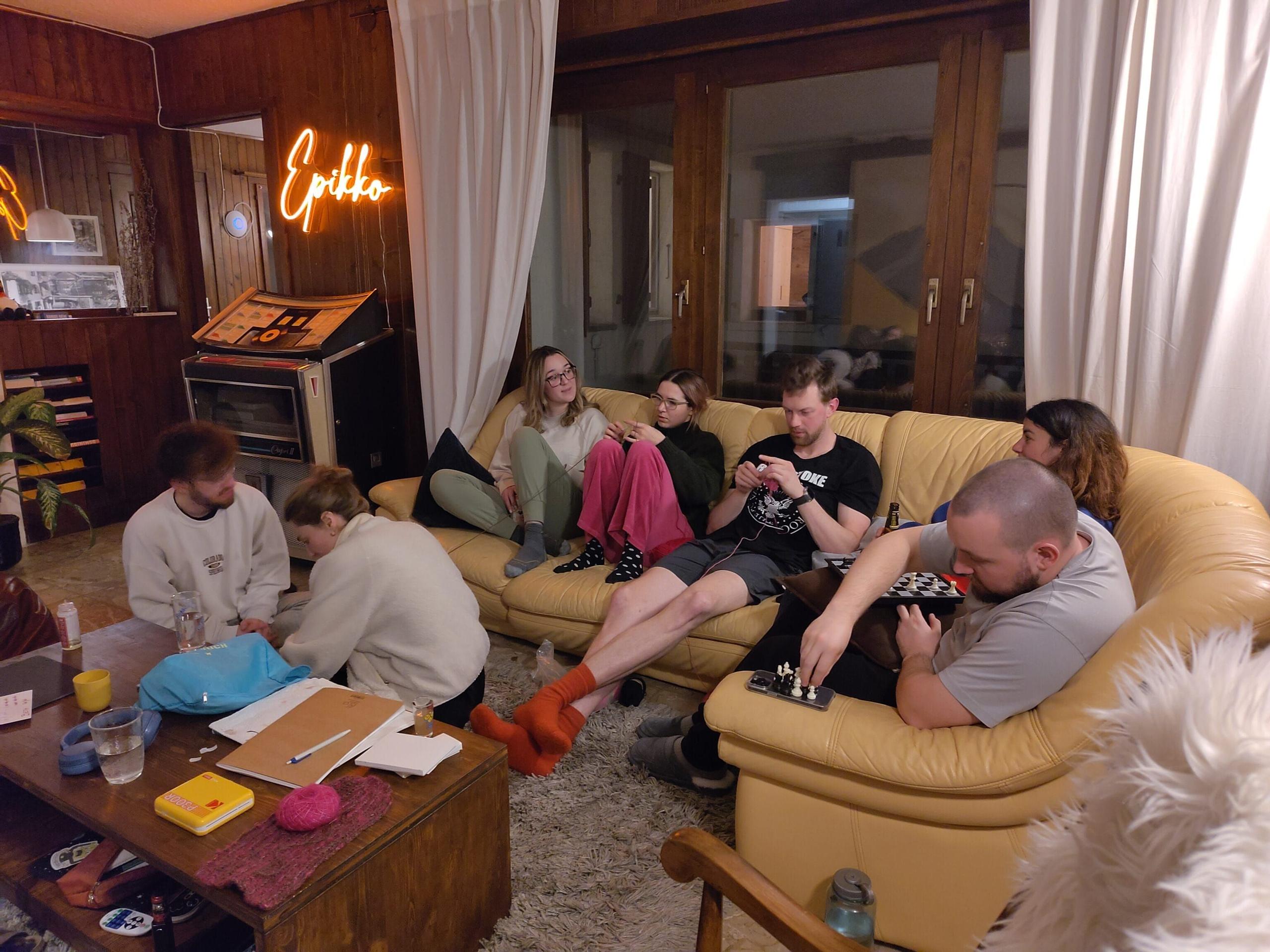 evening in the living room