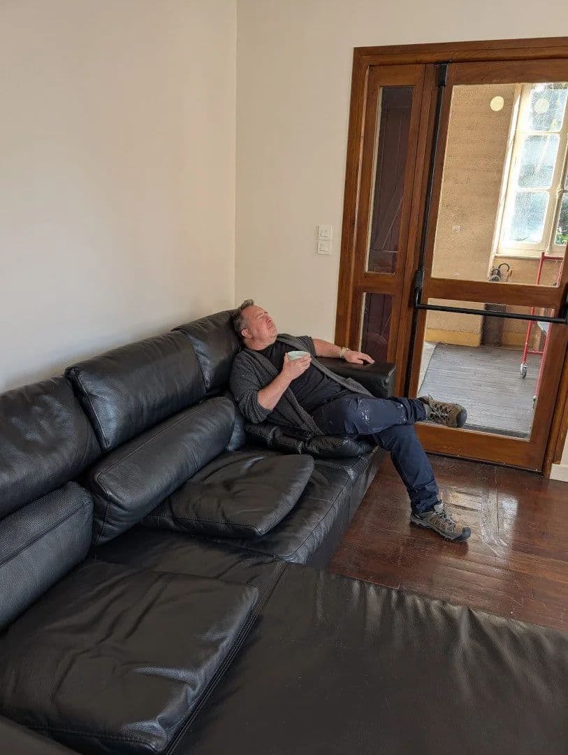 Big room with huge comfy sofa and biggest TV, perfect for movie nights