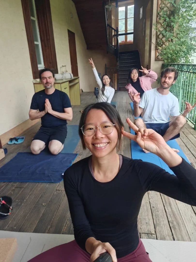 Workout/hiit/yoga session on the first floor balcony