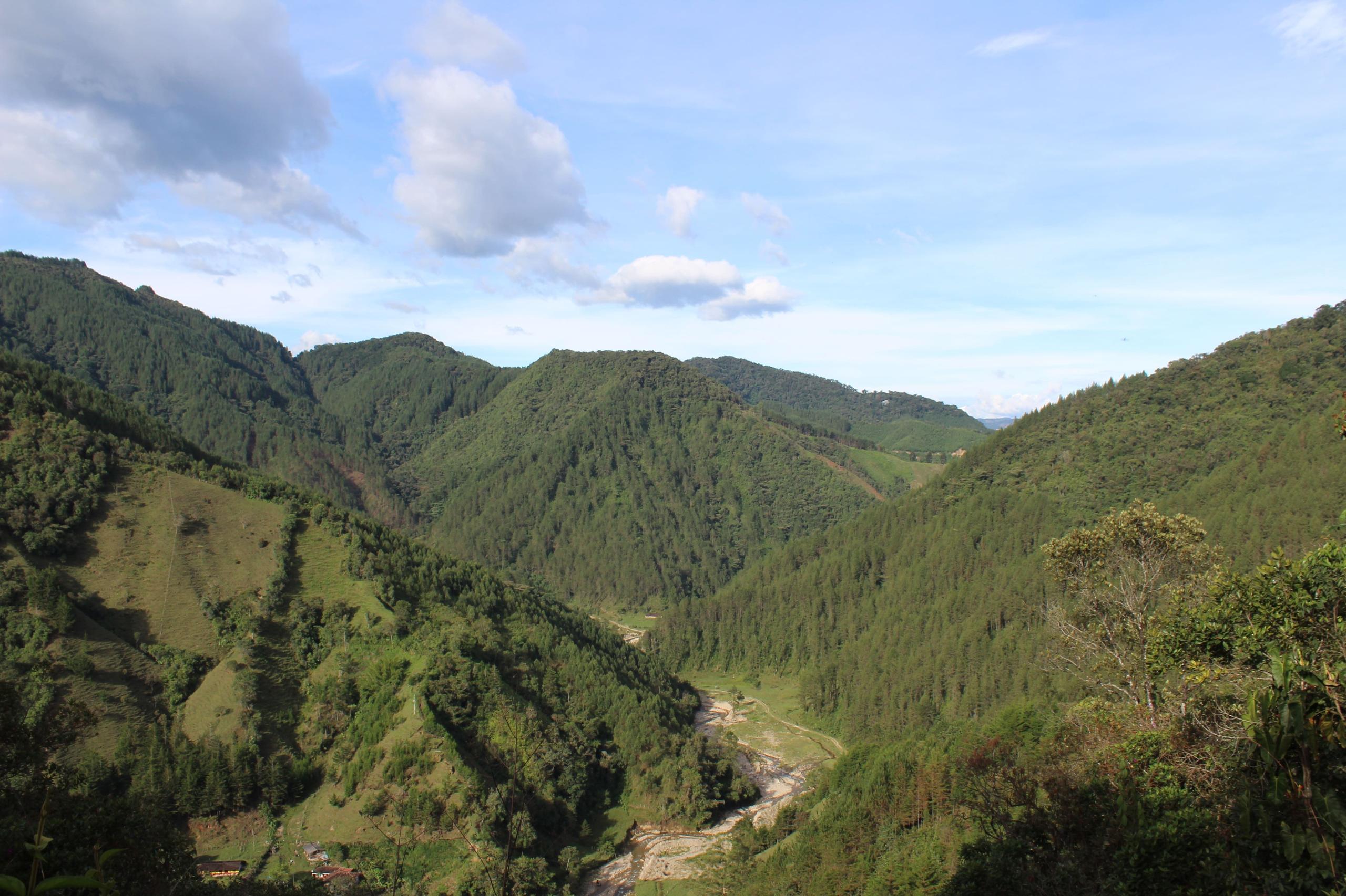 Banner image showing the mountains of Antioquia, Colombia