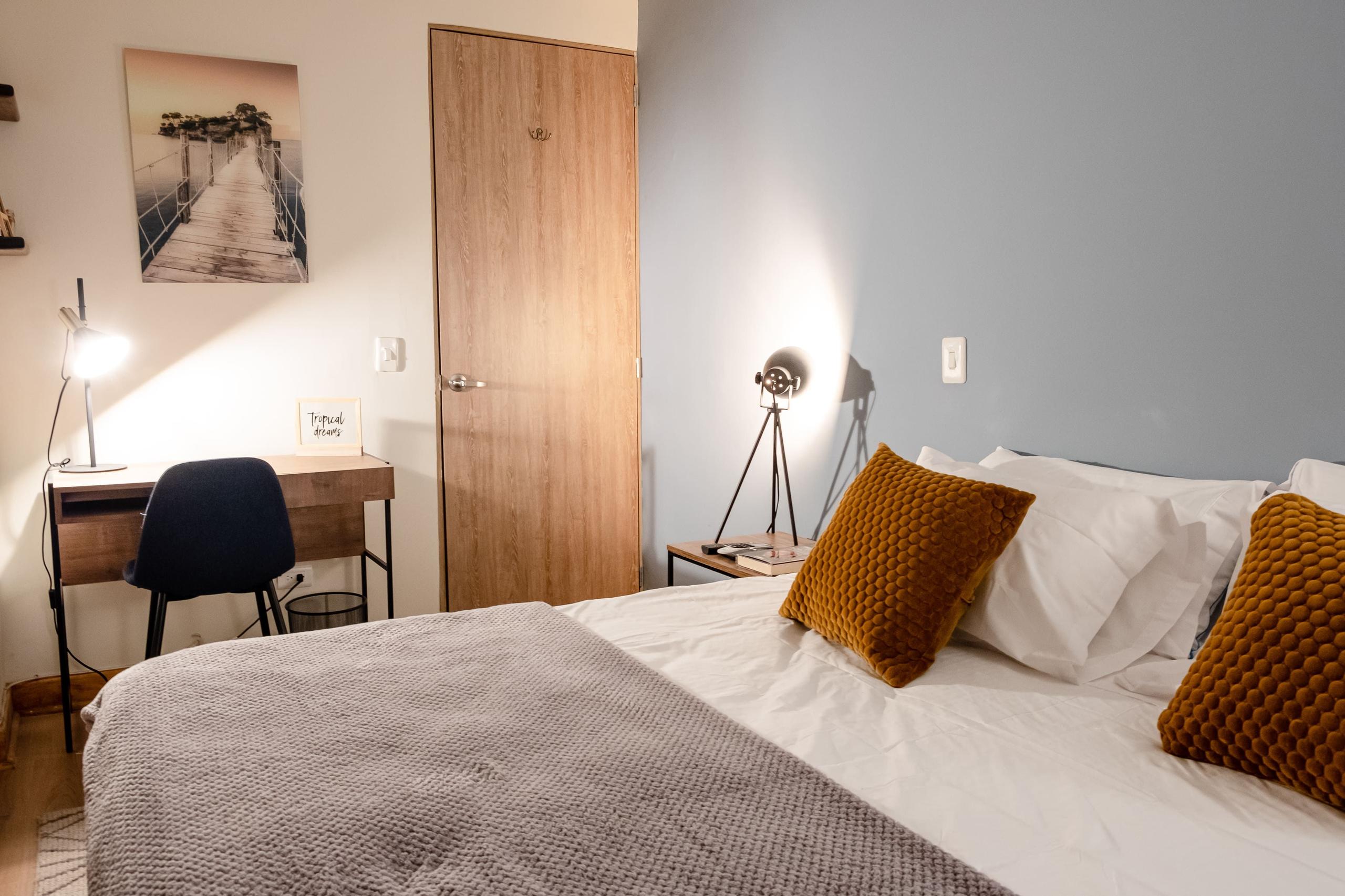 Interior view of Bedroom 8 with a huge king bed and the largest bathroom in Balu