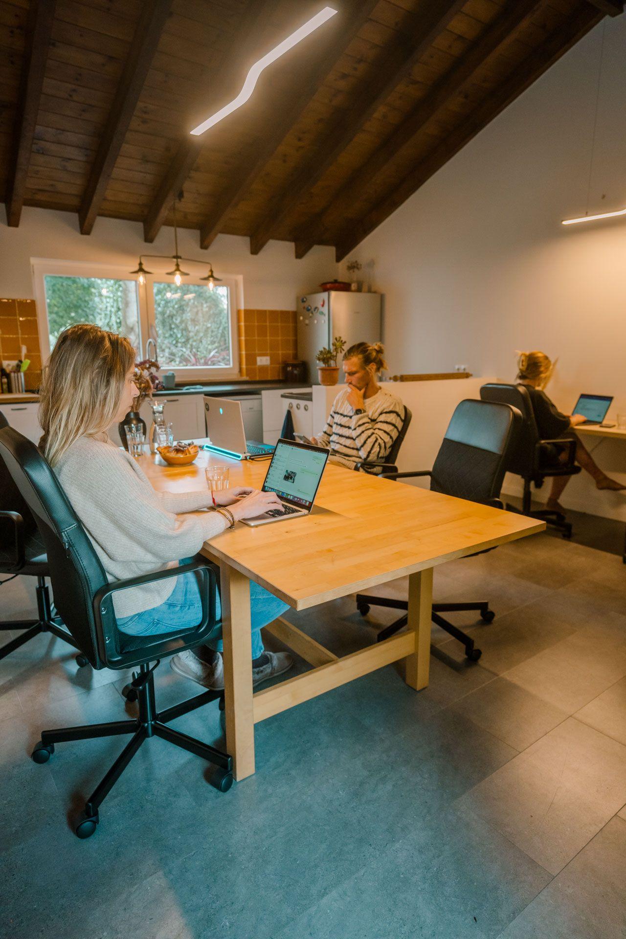 The private phone booth at the Barefoot coworking space