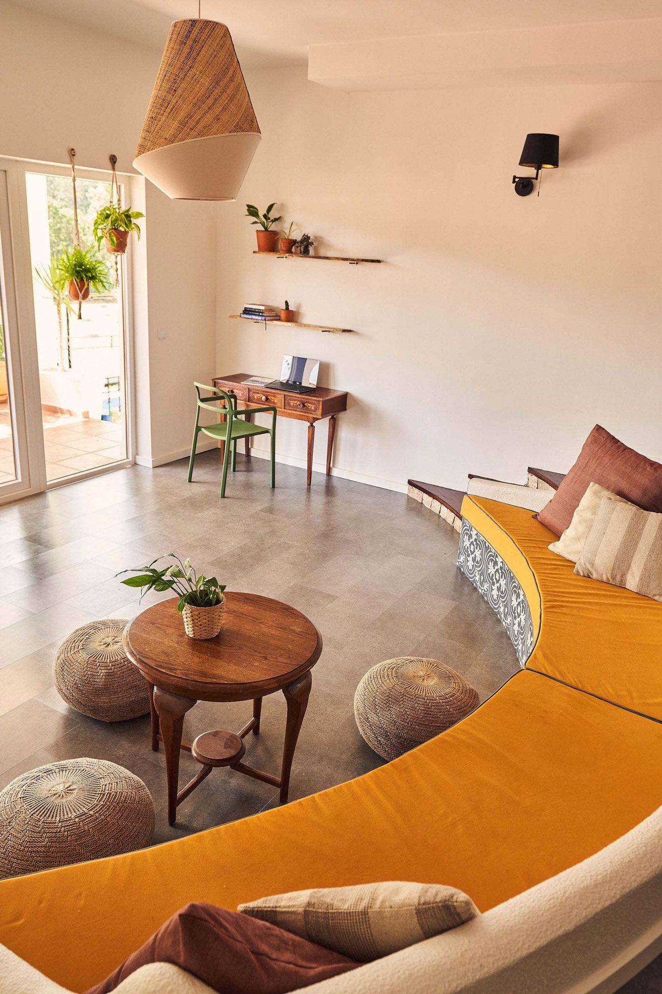 The lounge area of the Barefoot house