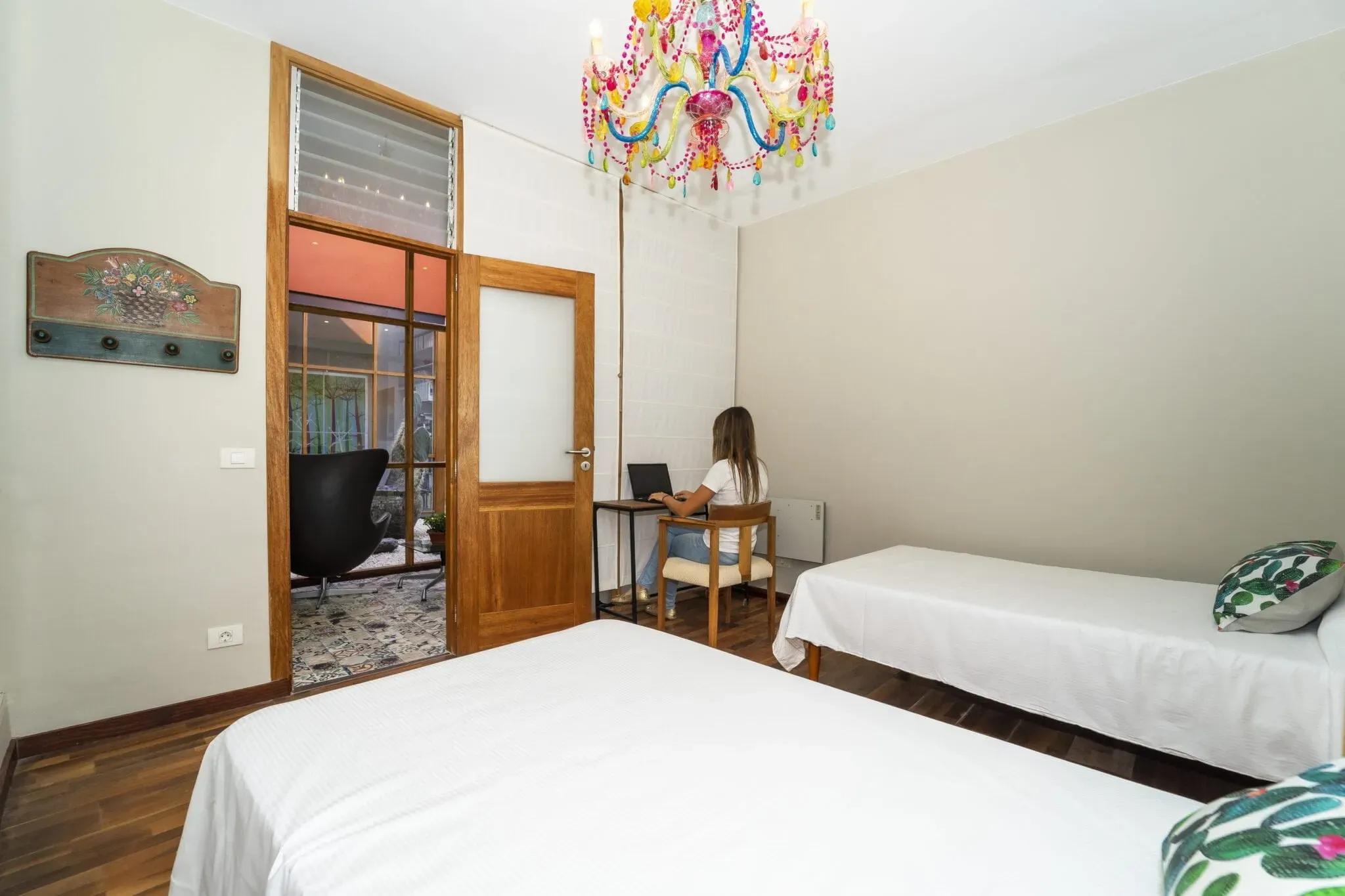 One of the female only shared rooms at Cactus Coliving Tenerife