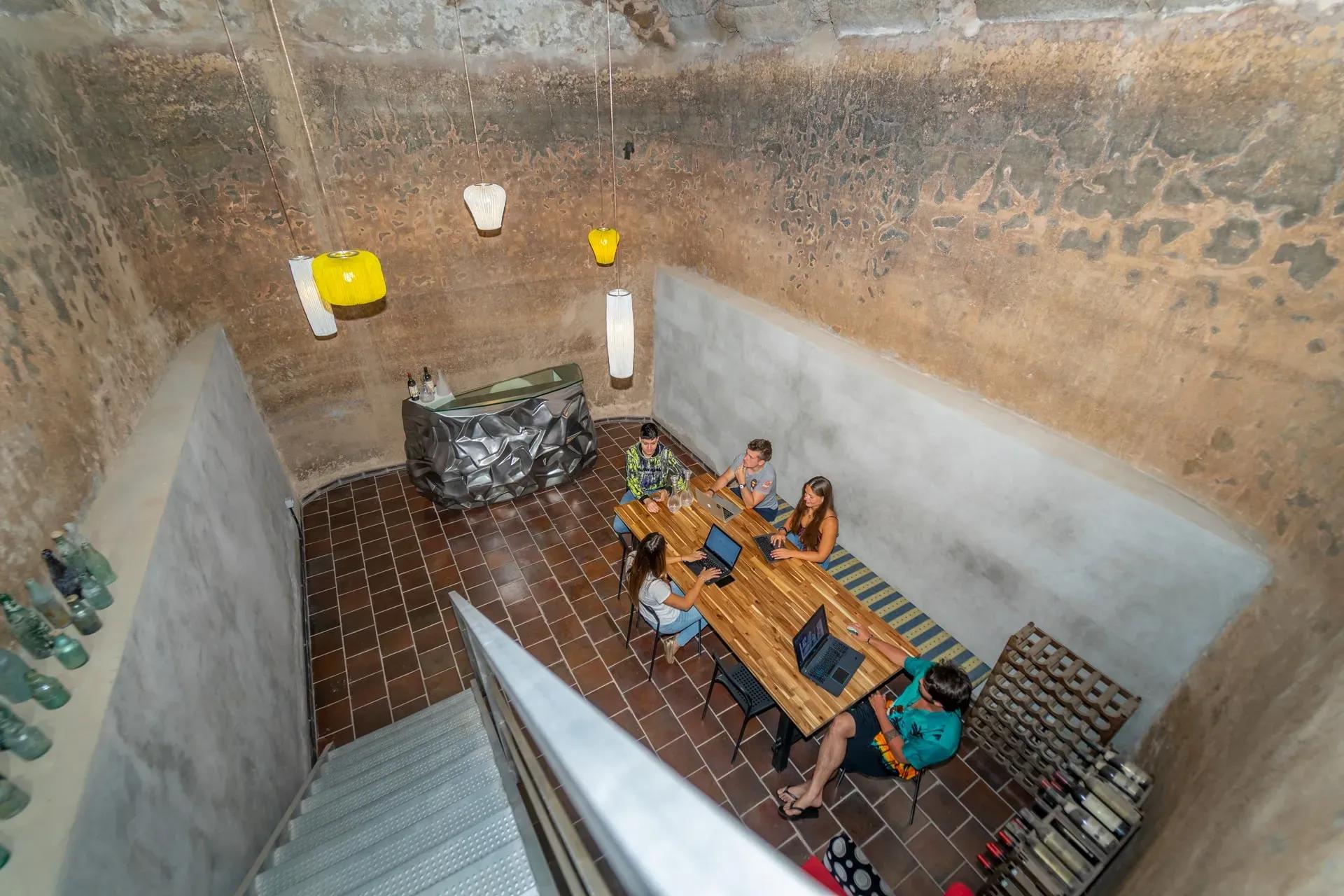 Coworking area at Cactus Coliving Tenerife