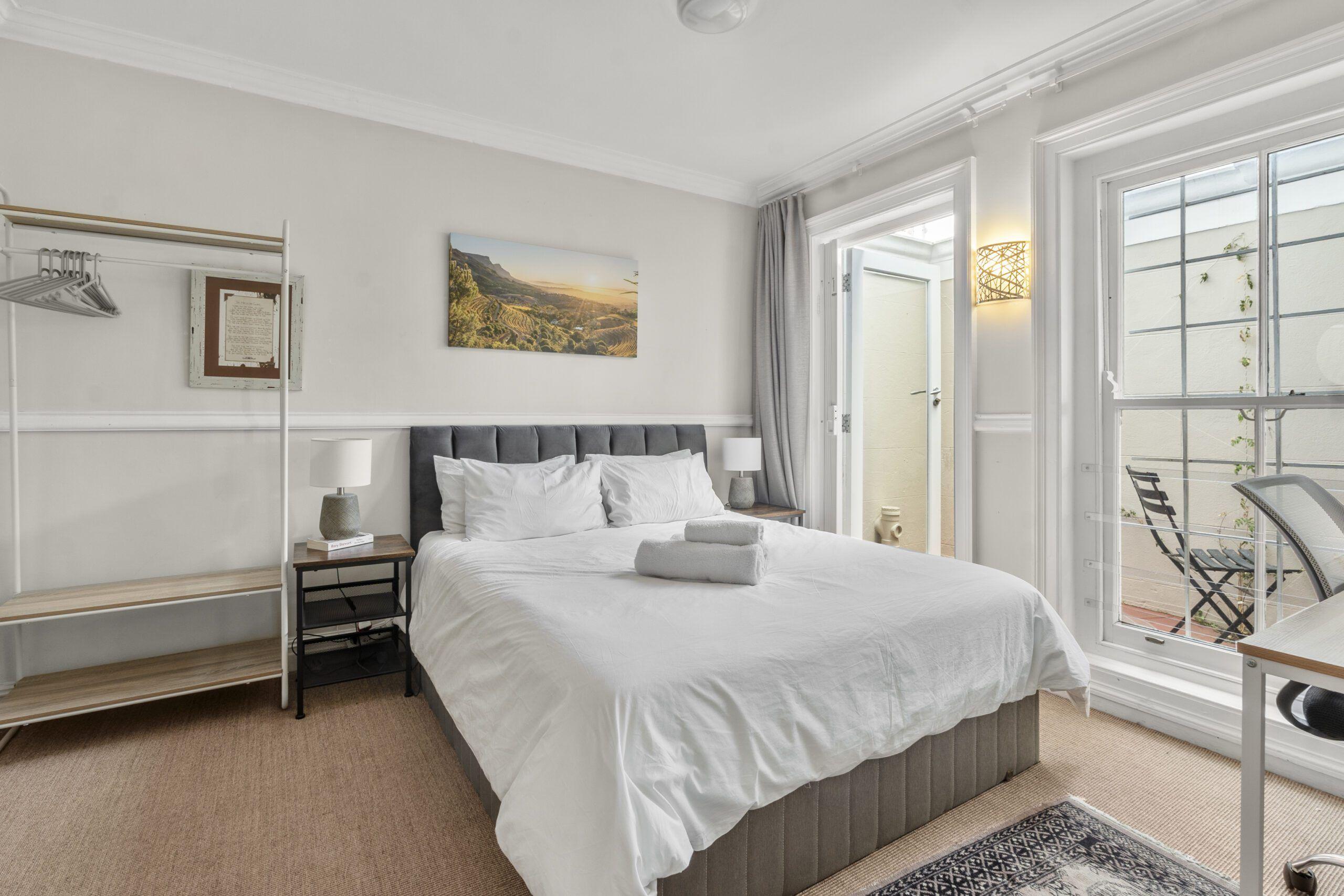 King-sized bed in the Ground Superior Suite