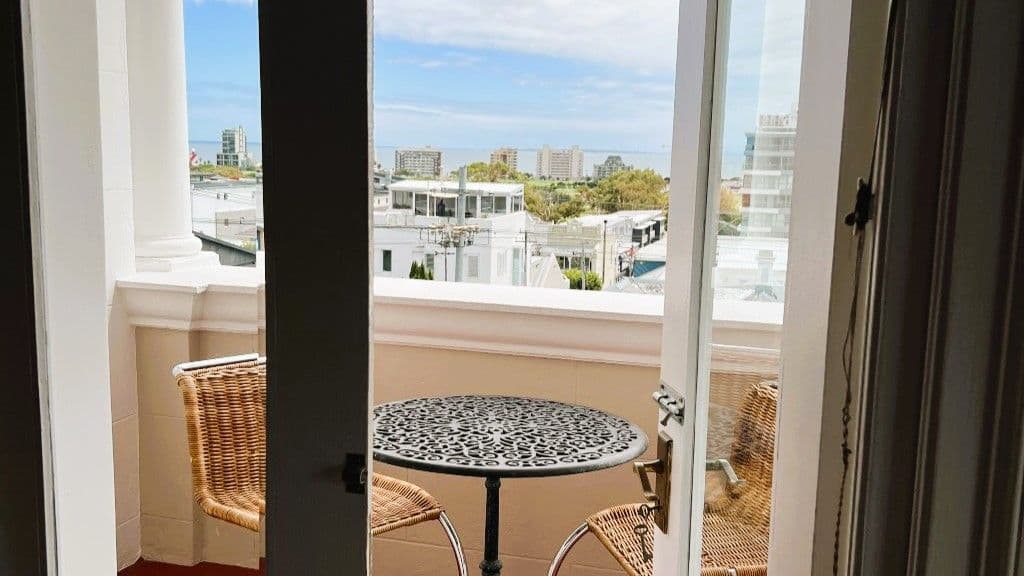 Private balcony of the Stadium Suite with views