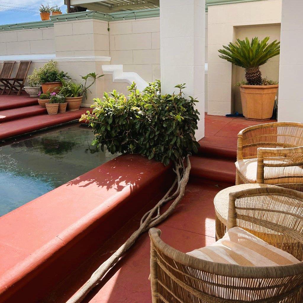 Working on the Terrace