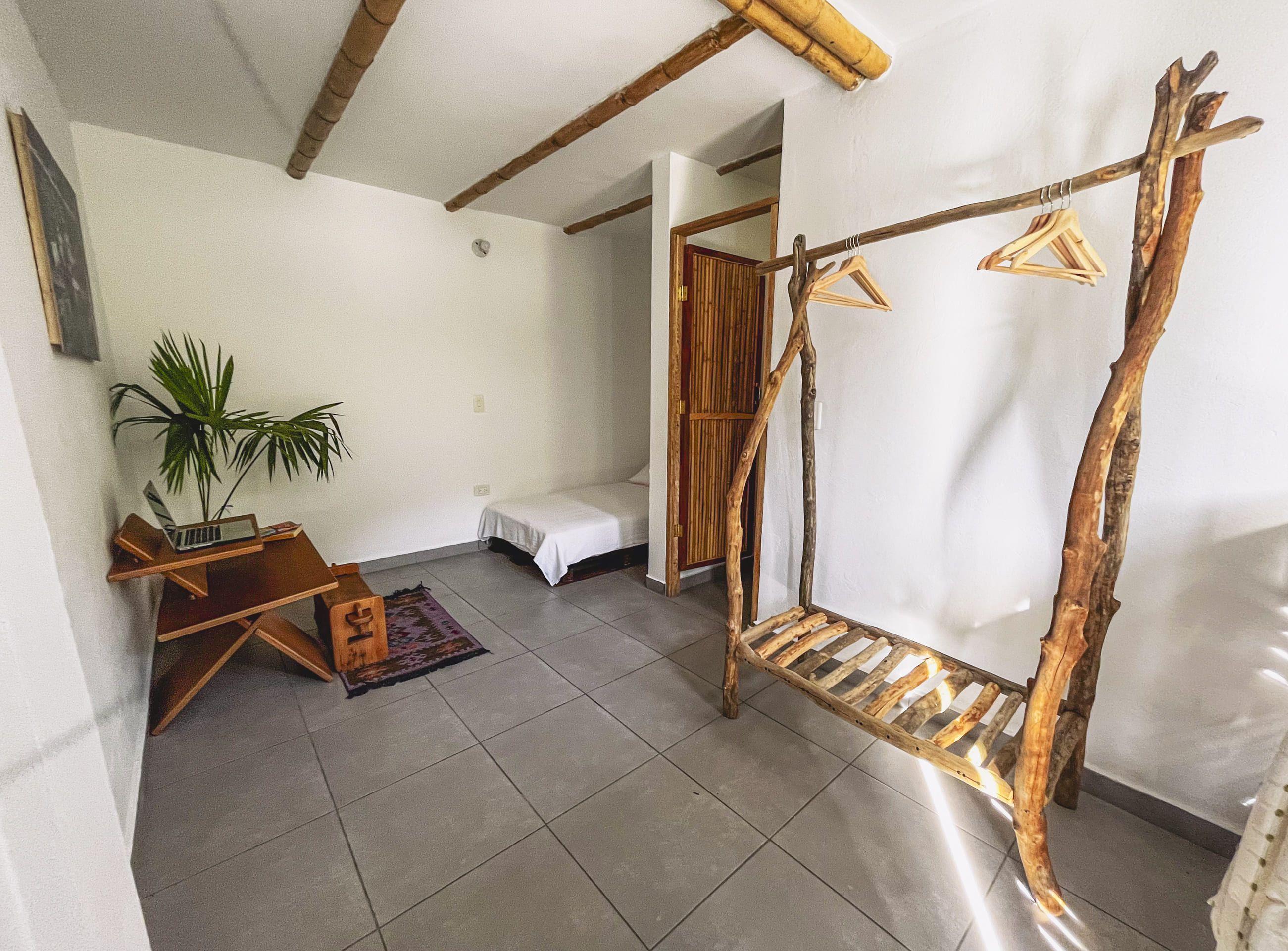 Totumal room — cozy single room ideal for digital nomads or solo travelers