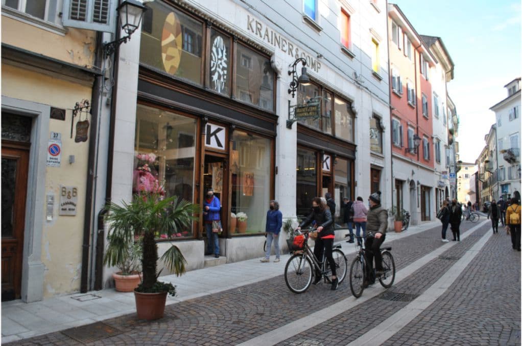 Via Rastello, the historical center of Gorizia, the city's first street dating back to the 14th century