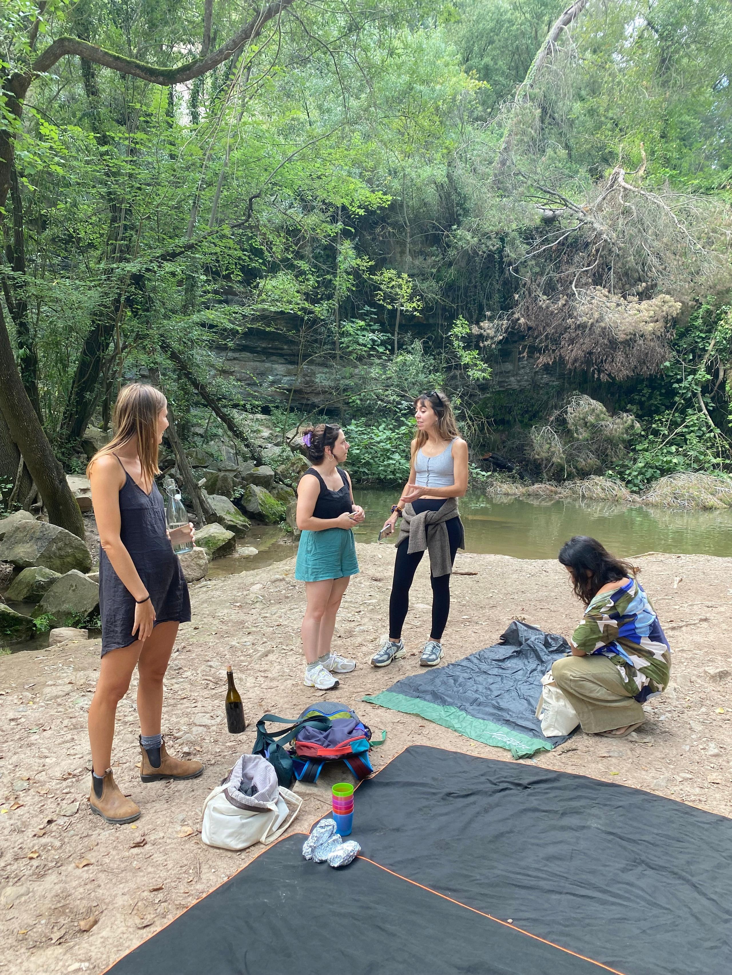 Picnic in Copons waterfalls