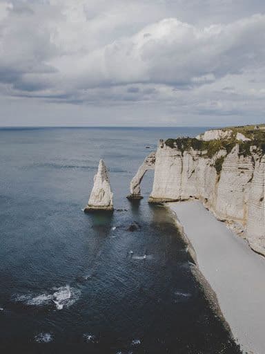 The white cliffs of Étretat in Normandy