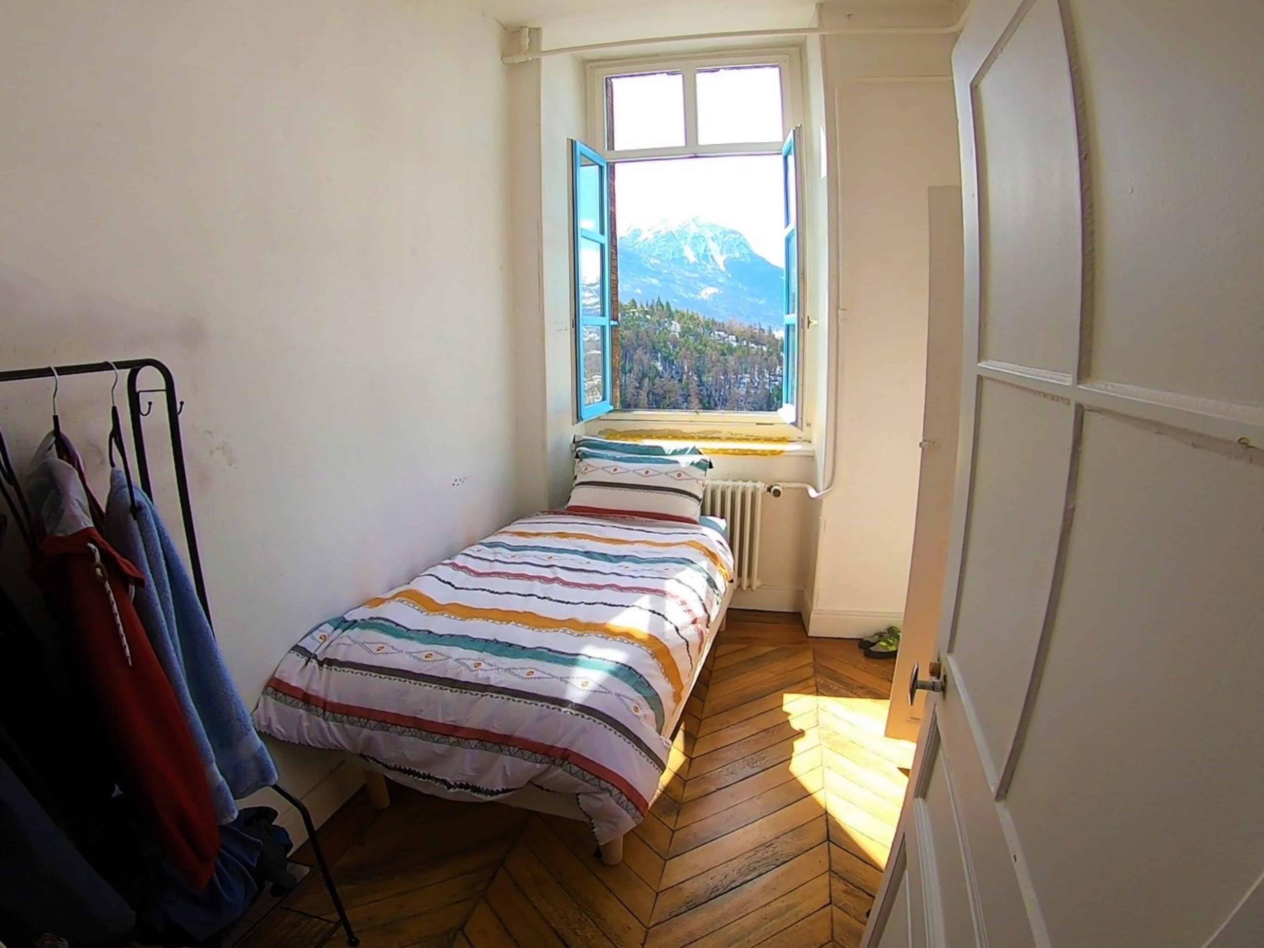 One of the smallest but cutest rooms with lots of light from two windows