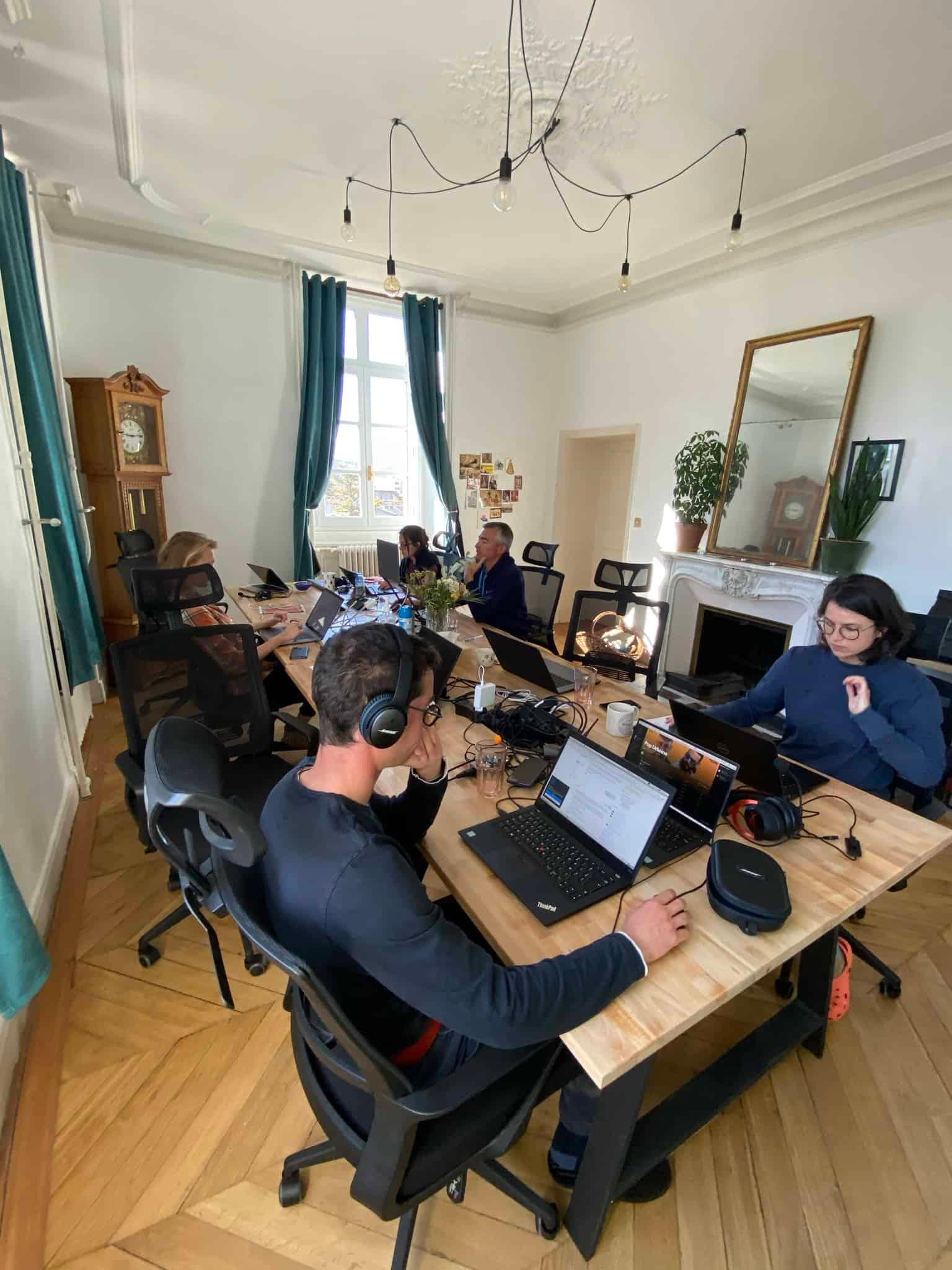 Coworking space with mountain view