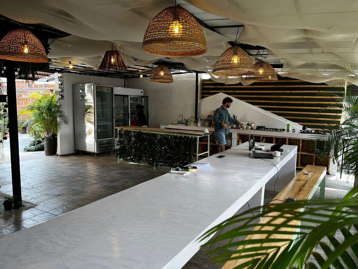 Fully equipped communal kitchen