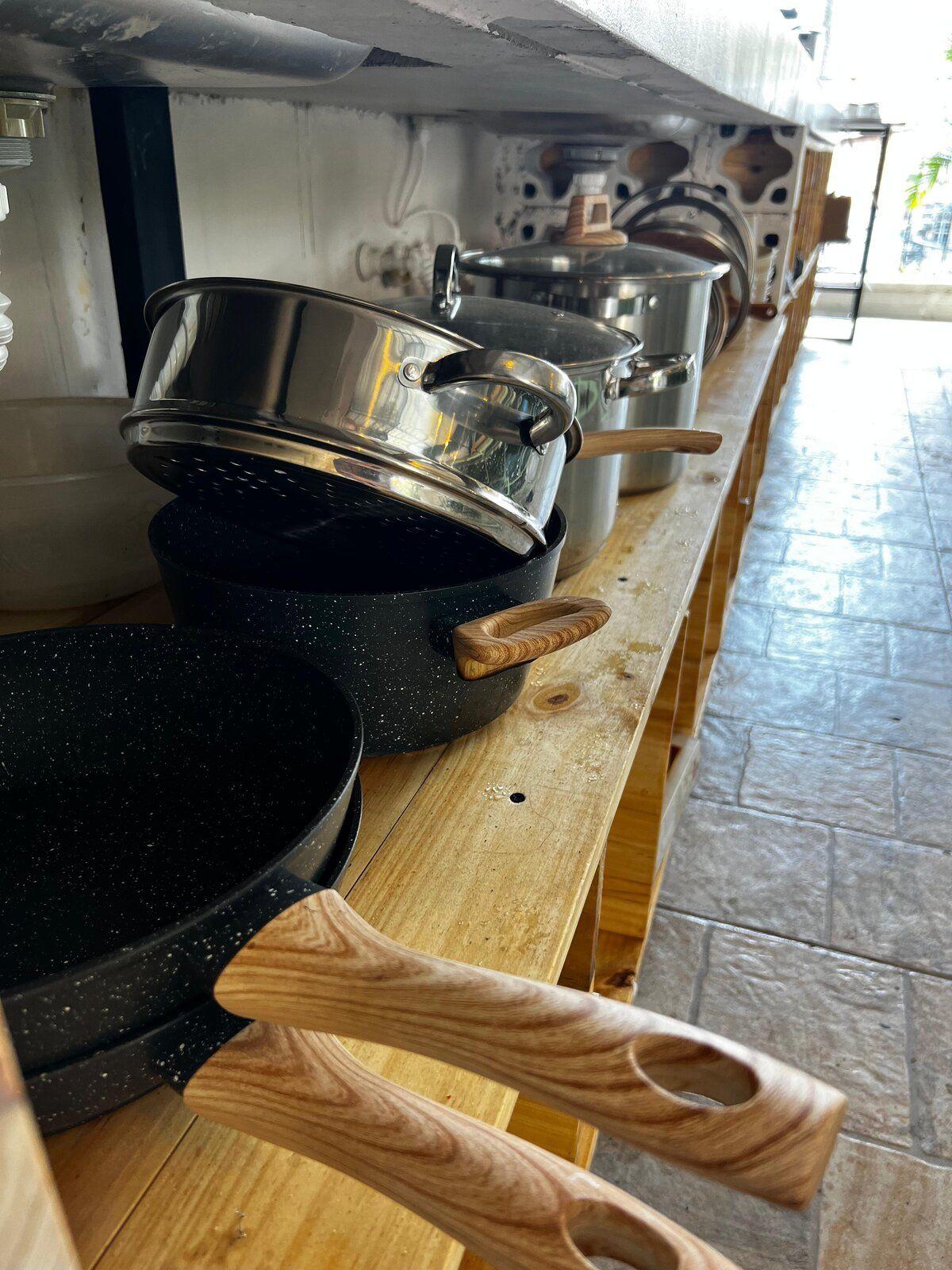 Family dining table in kitchen area