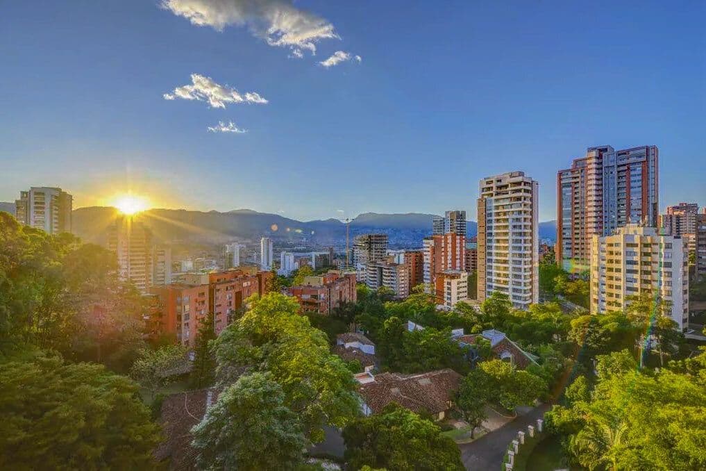 Panoramic view of Medellin city