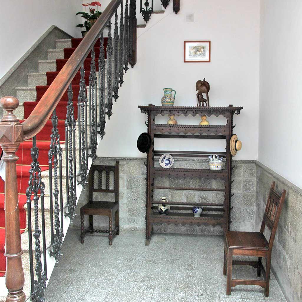 Outdoor entrance patio of Coliving 1907 decorated in the style of a typical Canarian house