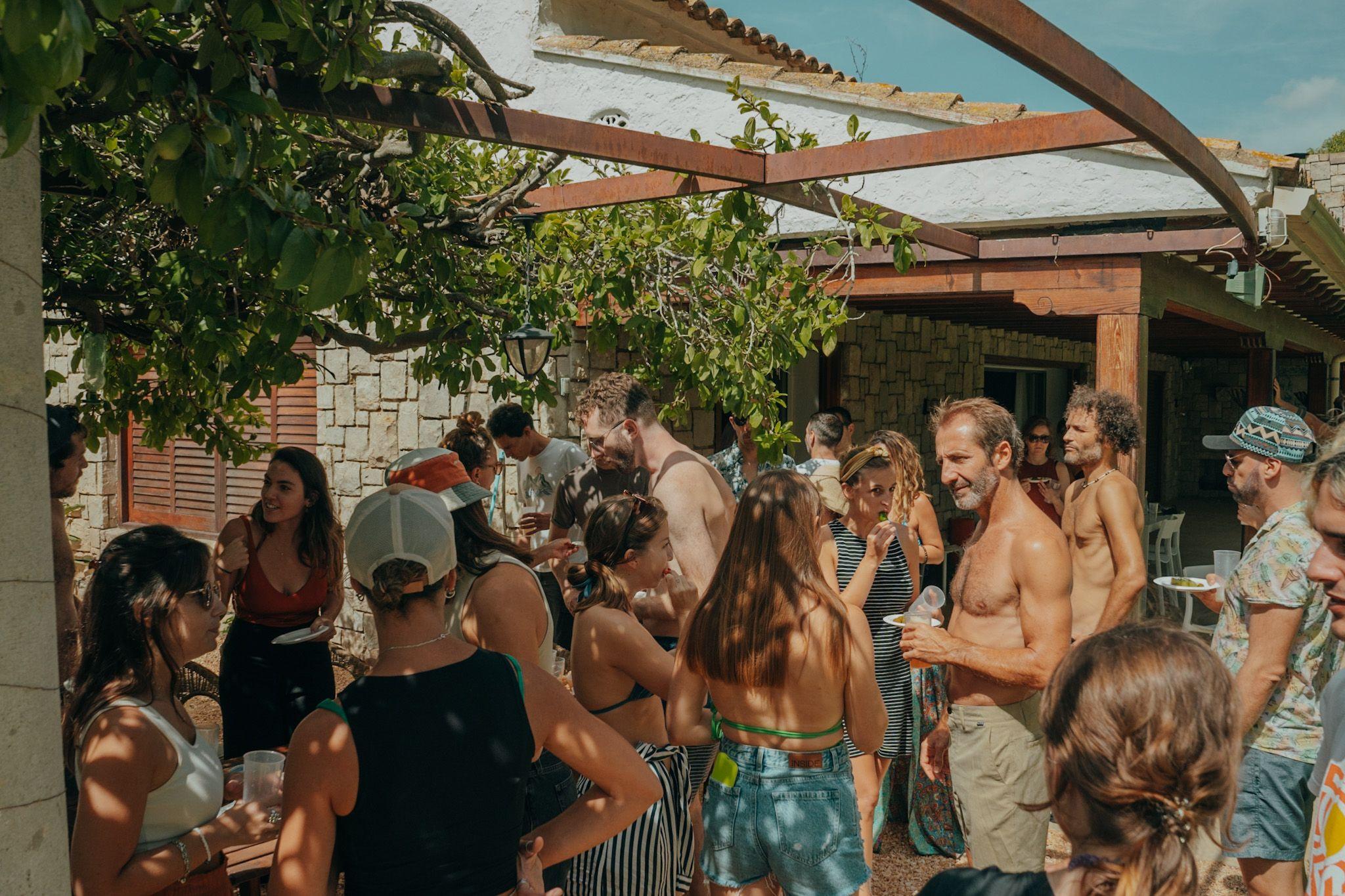 Outdoor community area at Edom Coliving