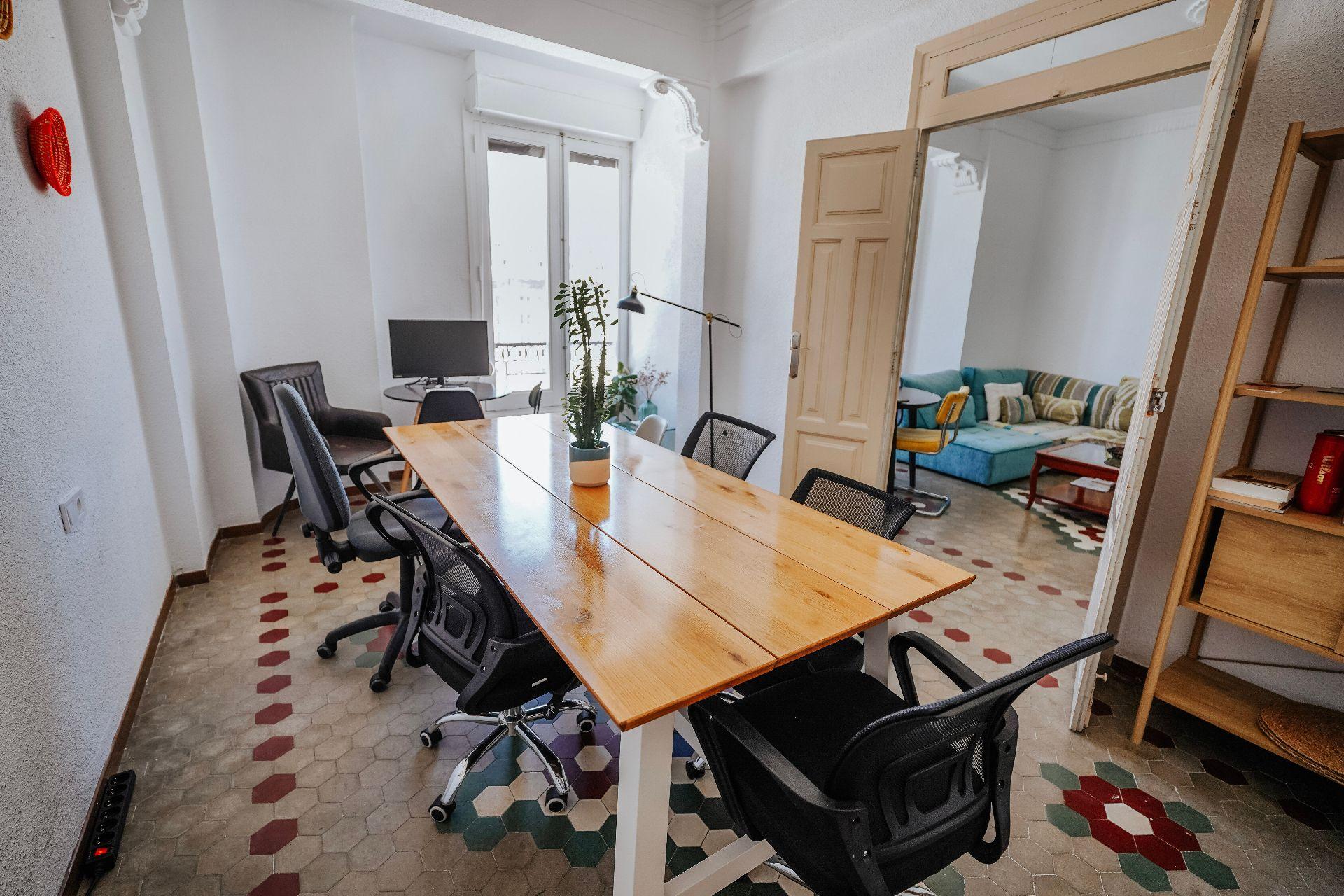 Bright coworking space