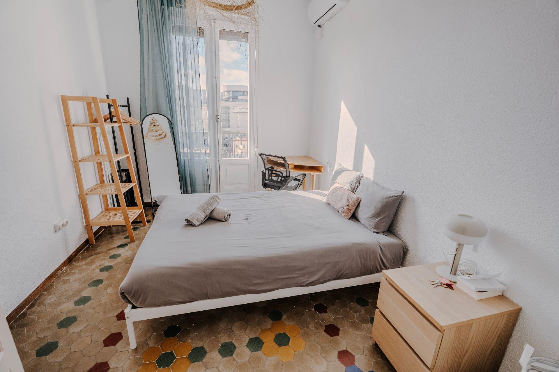 Private bedroom with natural light