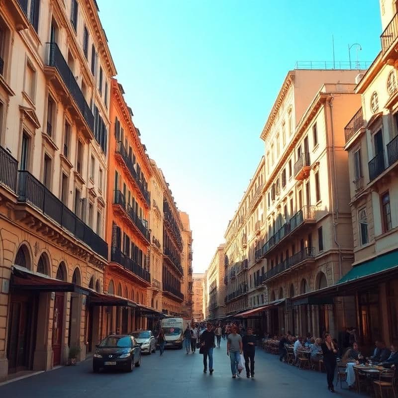 Valencia city center streets