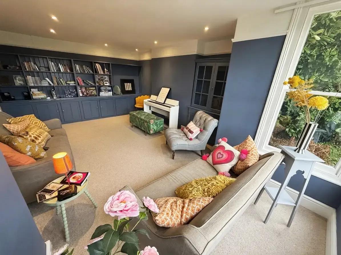 Quiet cosy snug with mini library, piano, puzzles and board games