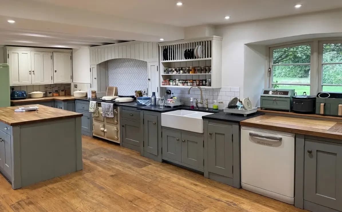 Lovely farmhouse communal kitchen