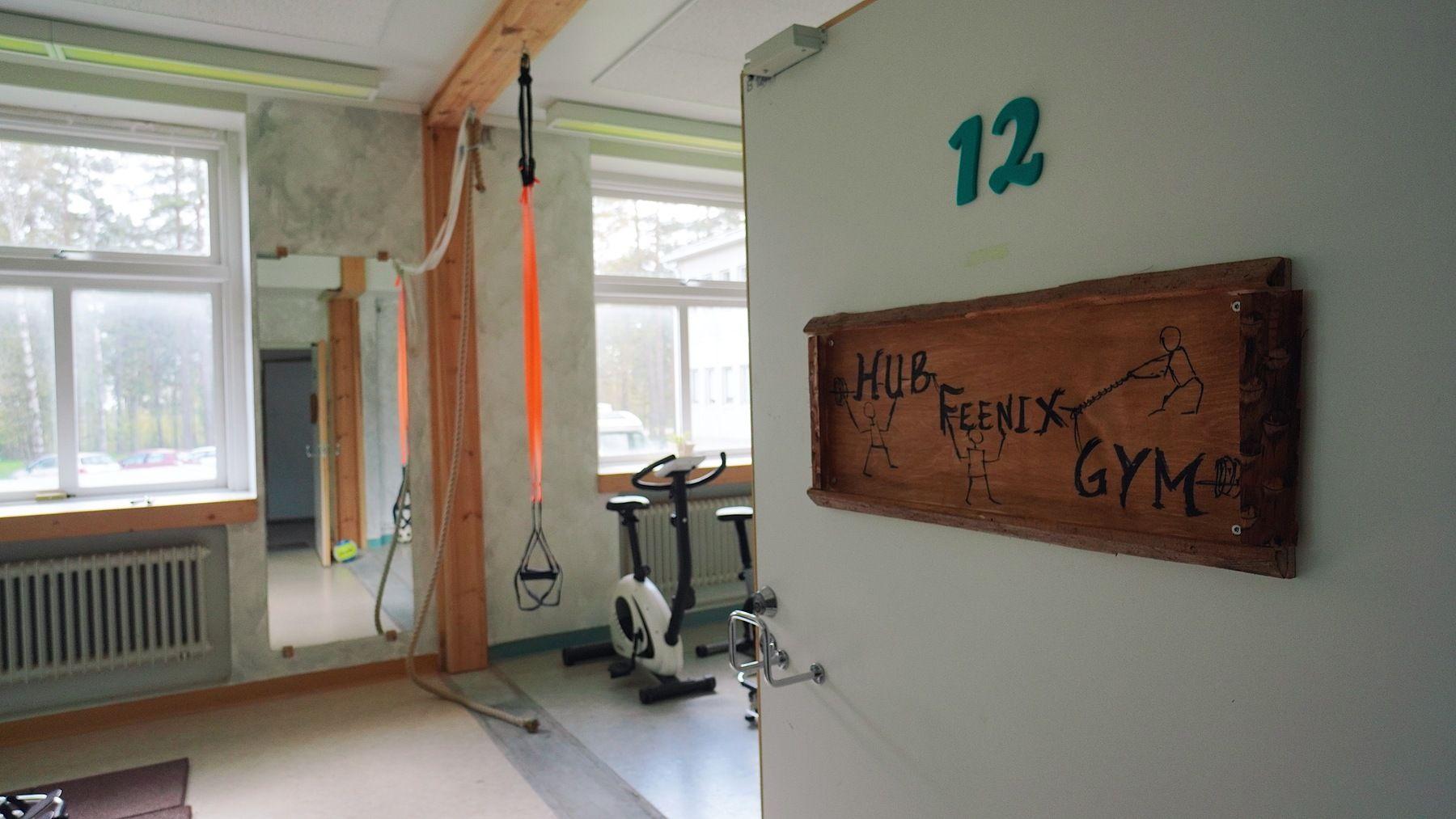 On-site gym at Hub Feenix