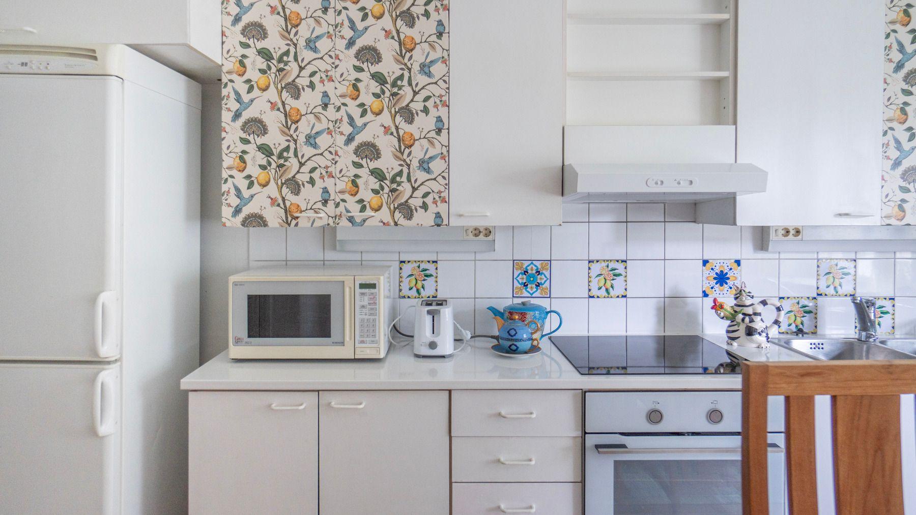 Front view of the shared kitchen in the Digital Nomad Wing