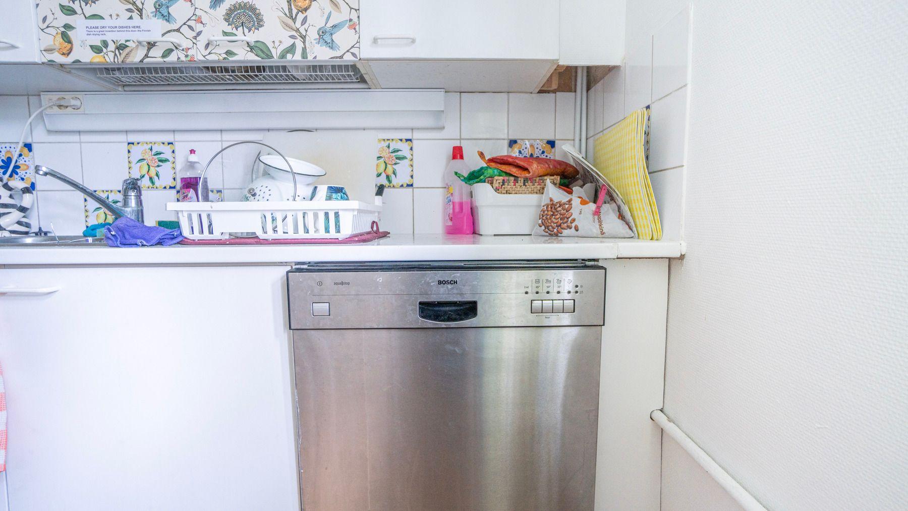 Dishwasher in the shared kitchen of the Digital Nomad Wing