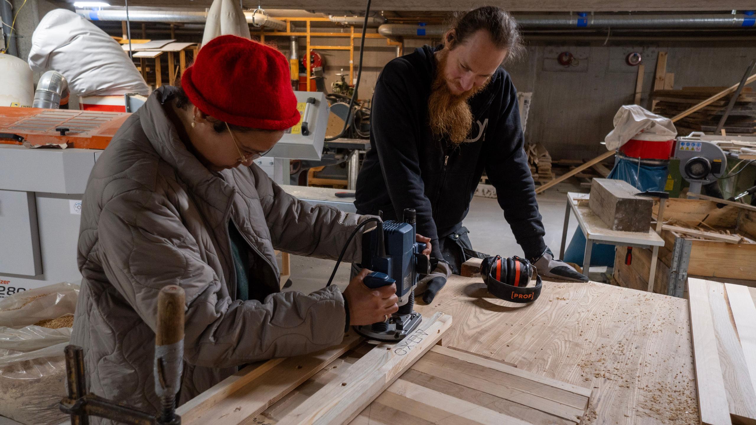 Woodworking workshop in the Makerspace at Hub Feenix