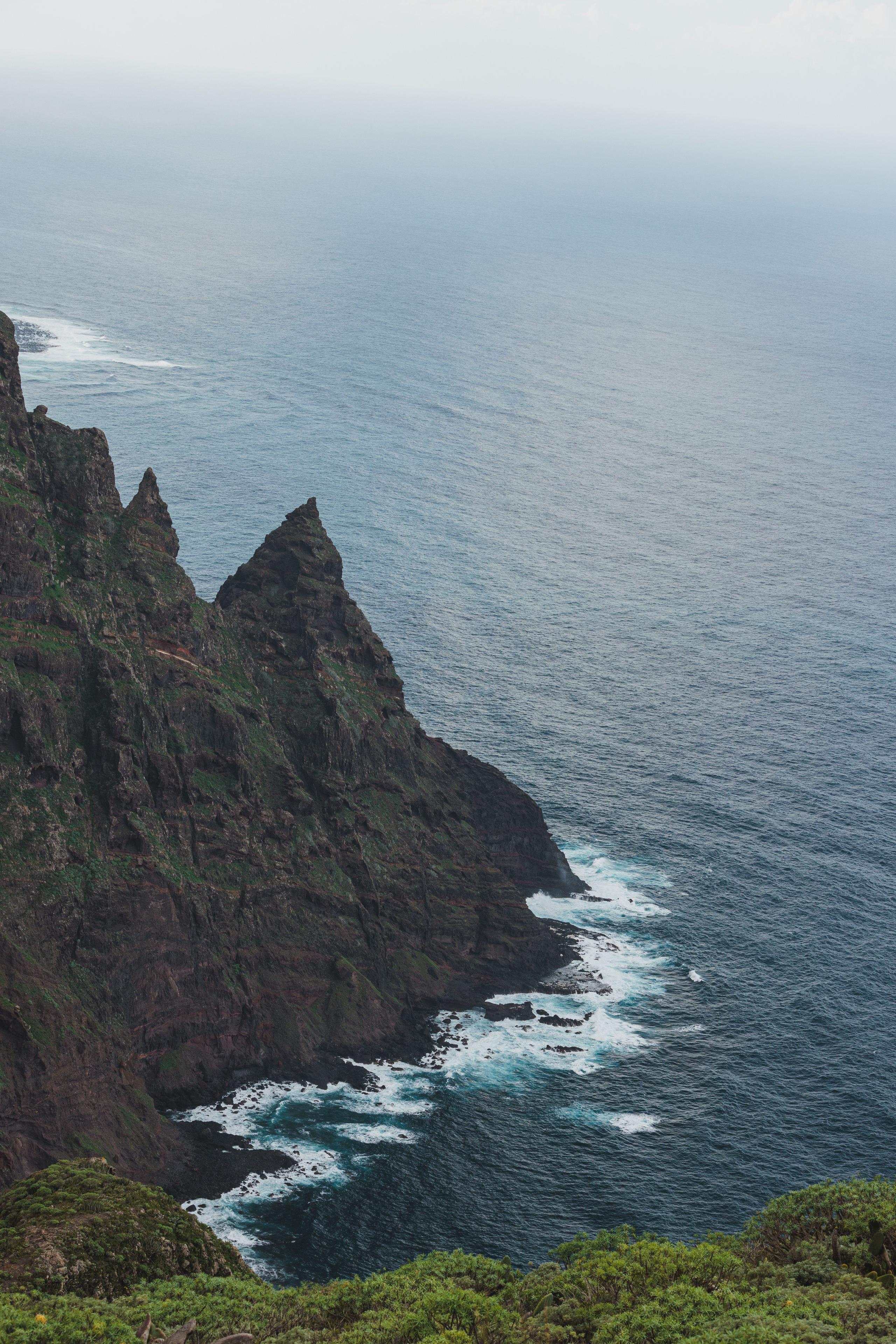 Volcanic coastline in Puerto de la Cruz Tenerife near Ikigai Coliving