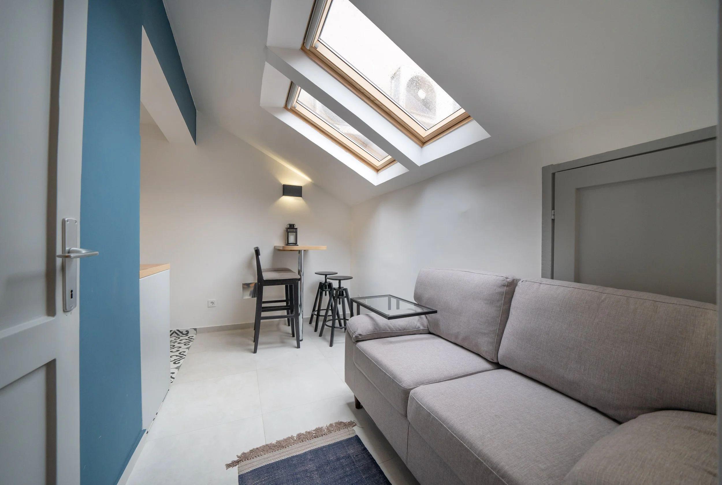 Loft apartment interior at Kotor Nest