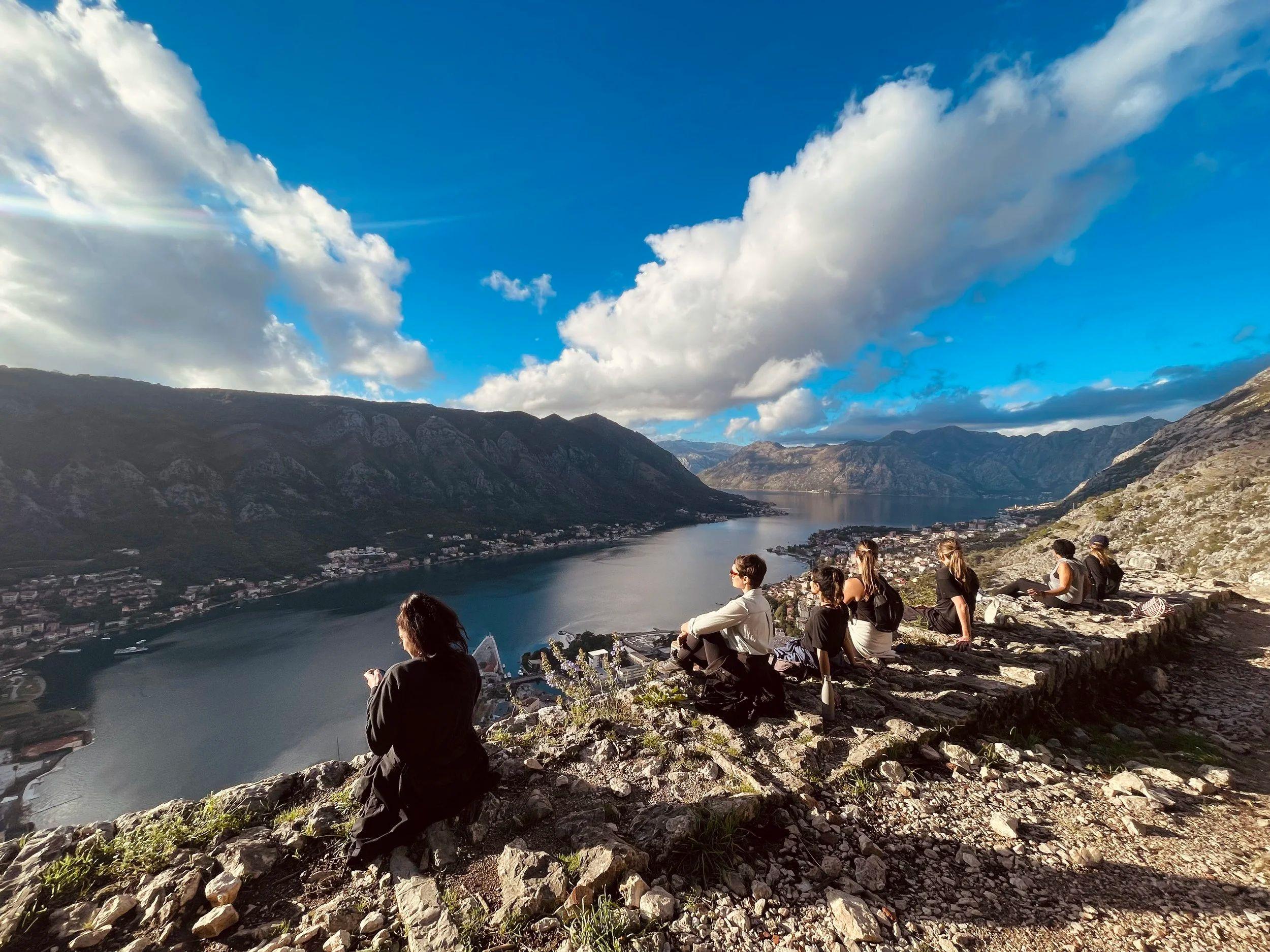 View from the Kotor Fortress and City Walls hike