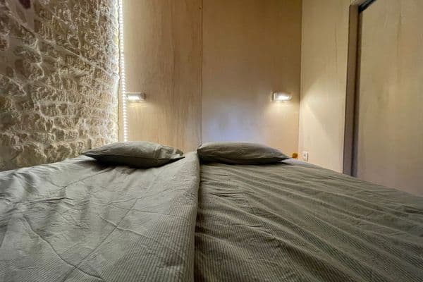 Double cabin interior view, inspired by boat berths