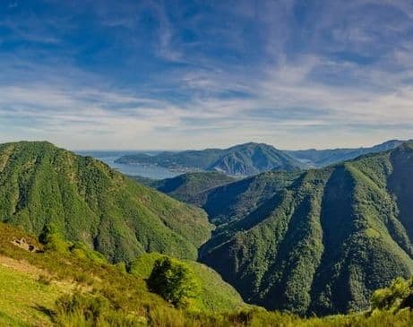 Scenic view of Val Grande National Park, the largest wilderness area in the Alps near Montino