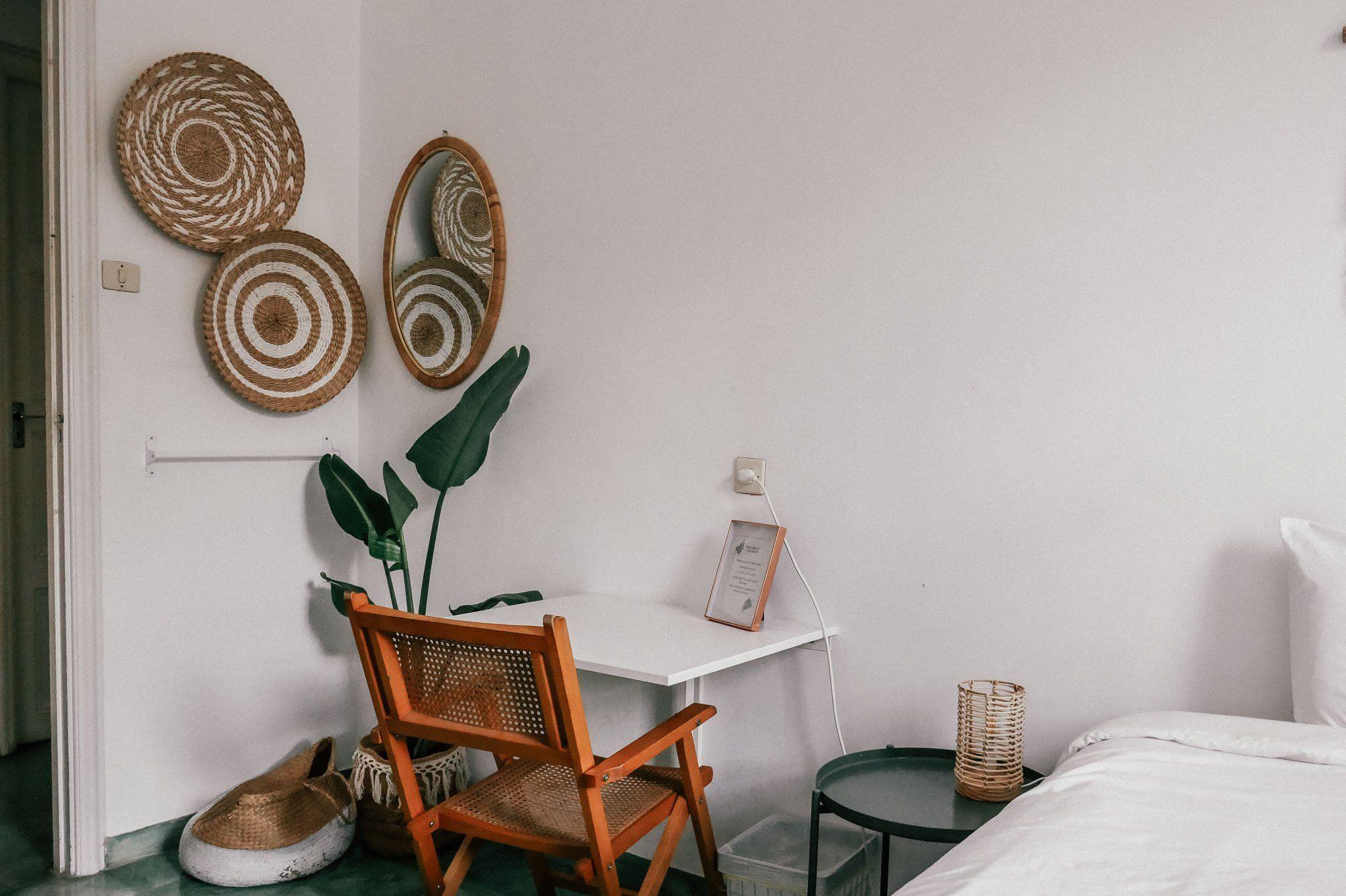 Detail view of a double bedroom at Nine Coliving.