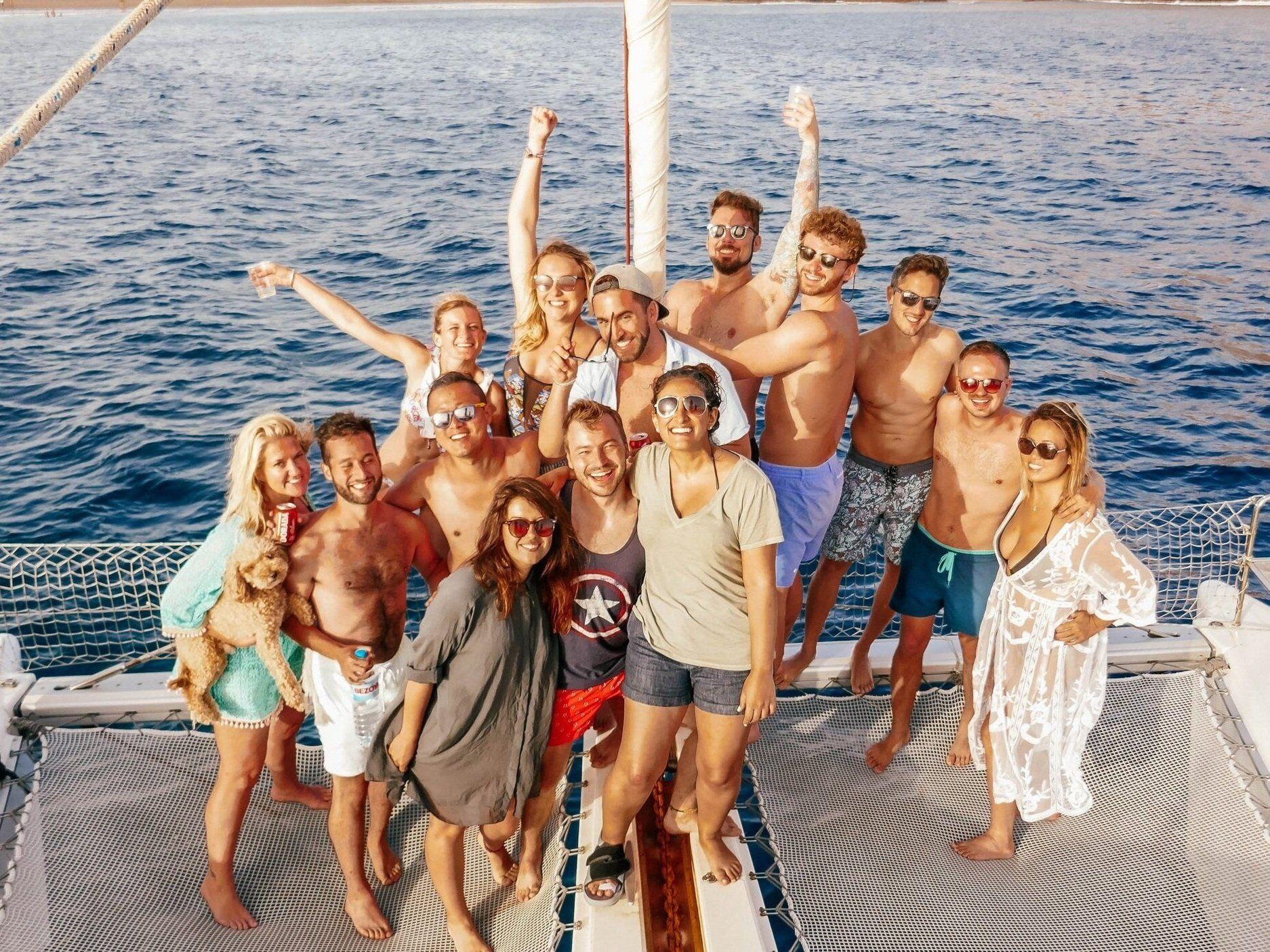 Residents on a boat tour around Tenerife.