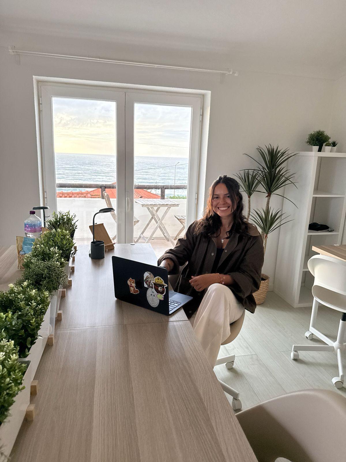 Coworking space at the Sea View Hub coliving in Ericeira