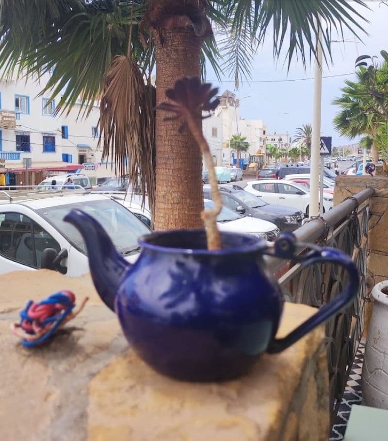 Teapot Cafe in Taghazout, a popular coworking cafe for digital nomads