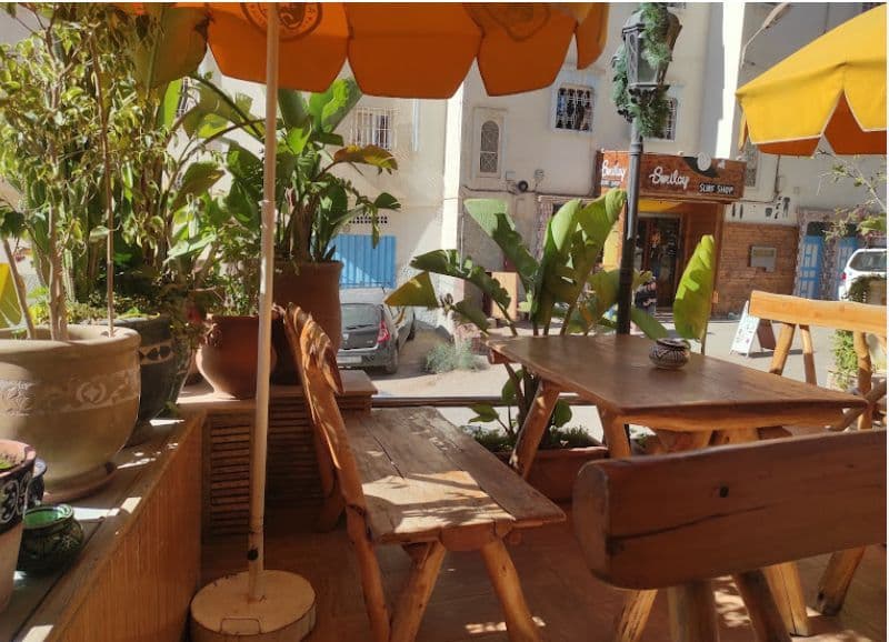 Adams Cafe in Tamraght, a popular spot for digital nomads to work