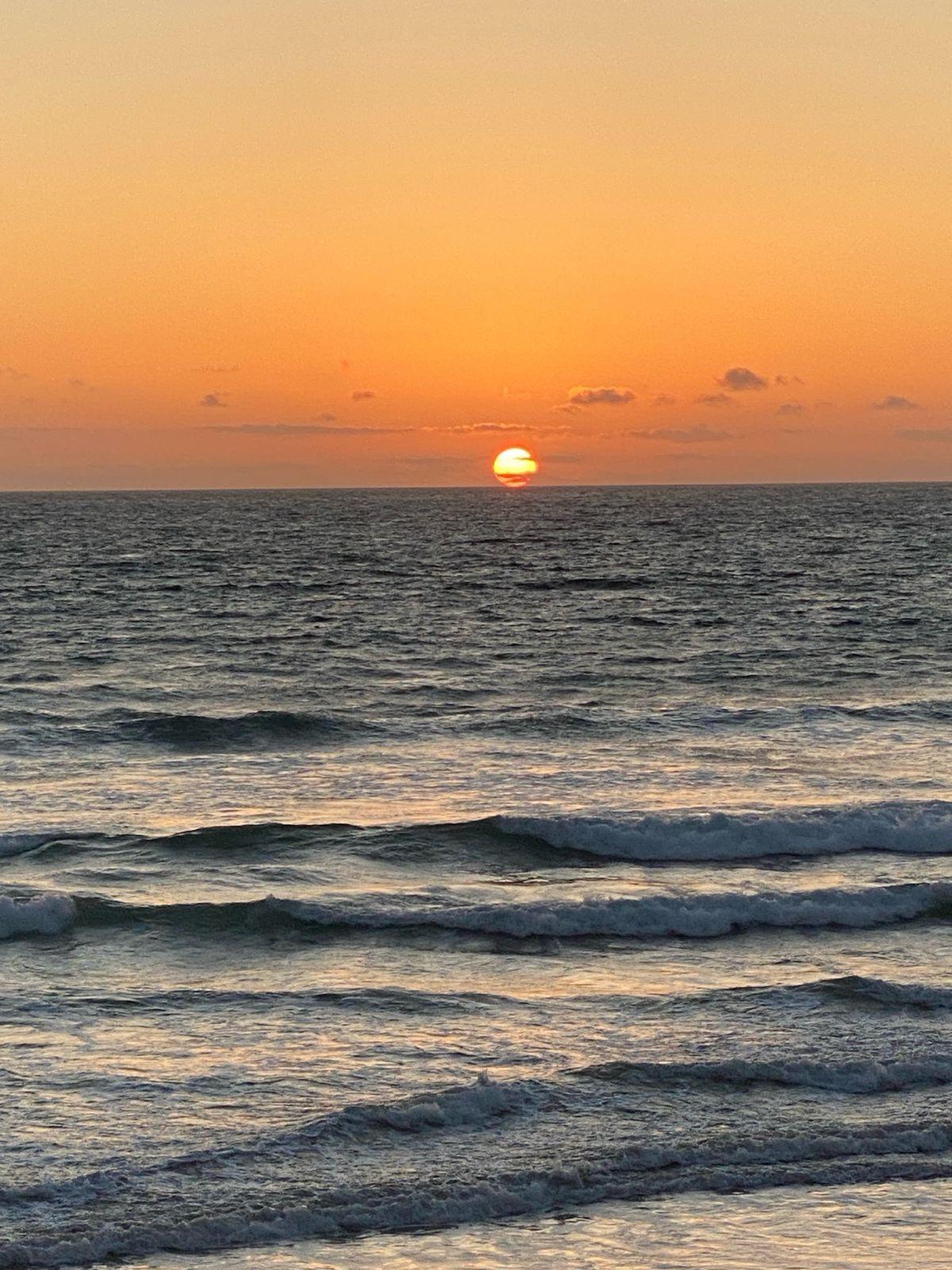 Beautiful sunset over the Atlantic Ocean near Tamraght