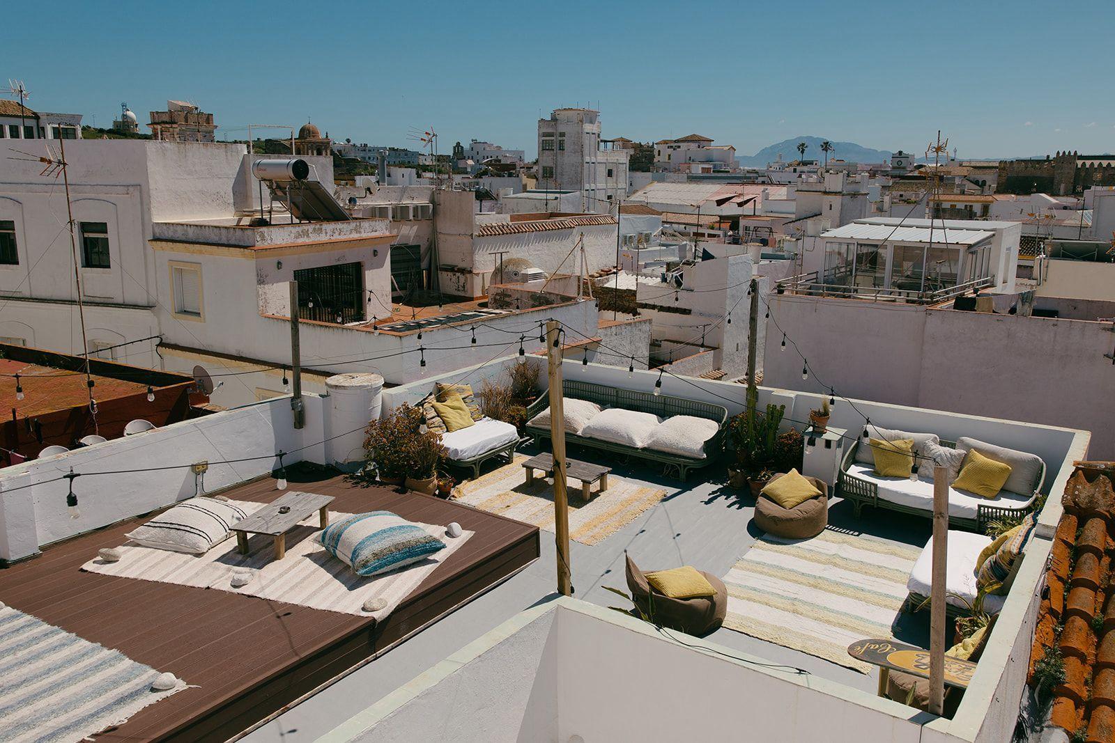 Rooftop terrace at Tarifa coliving