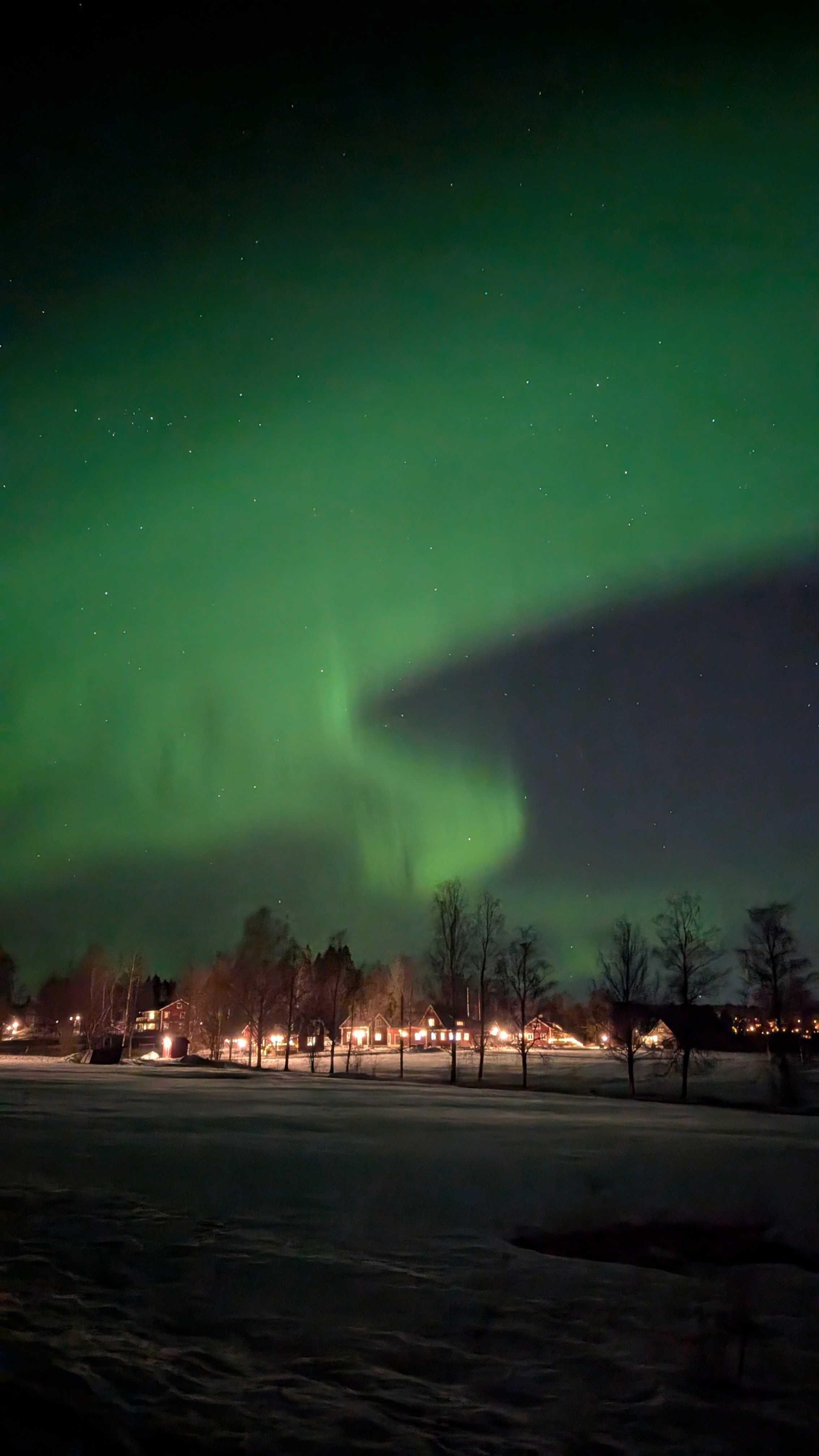 Northern lights (aurora borealis) over the Swedish High Coast
