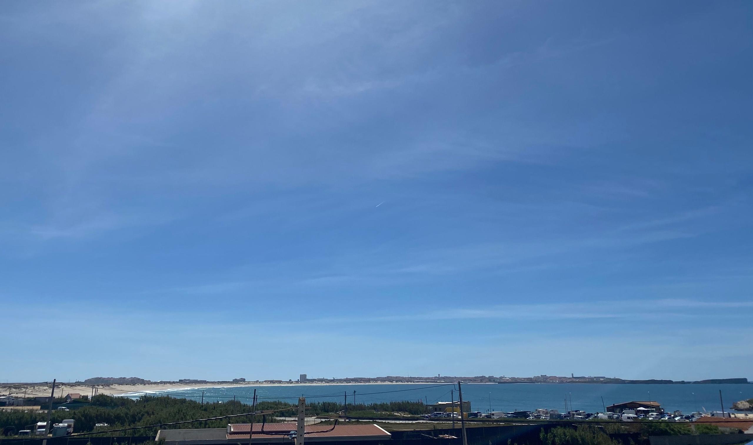 Panoramic view of Peniche coastline and beach from the property