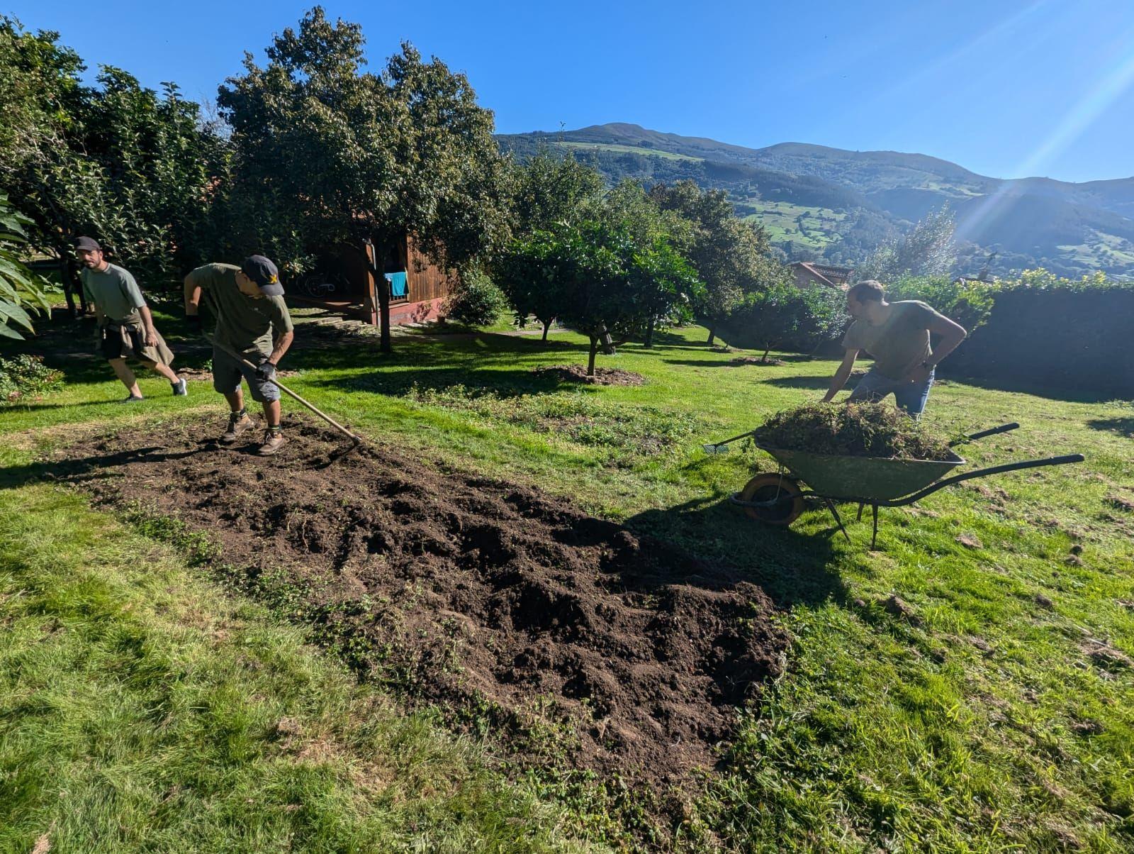 Community members contributing to project work