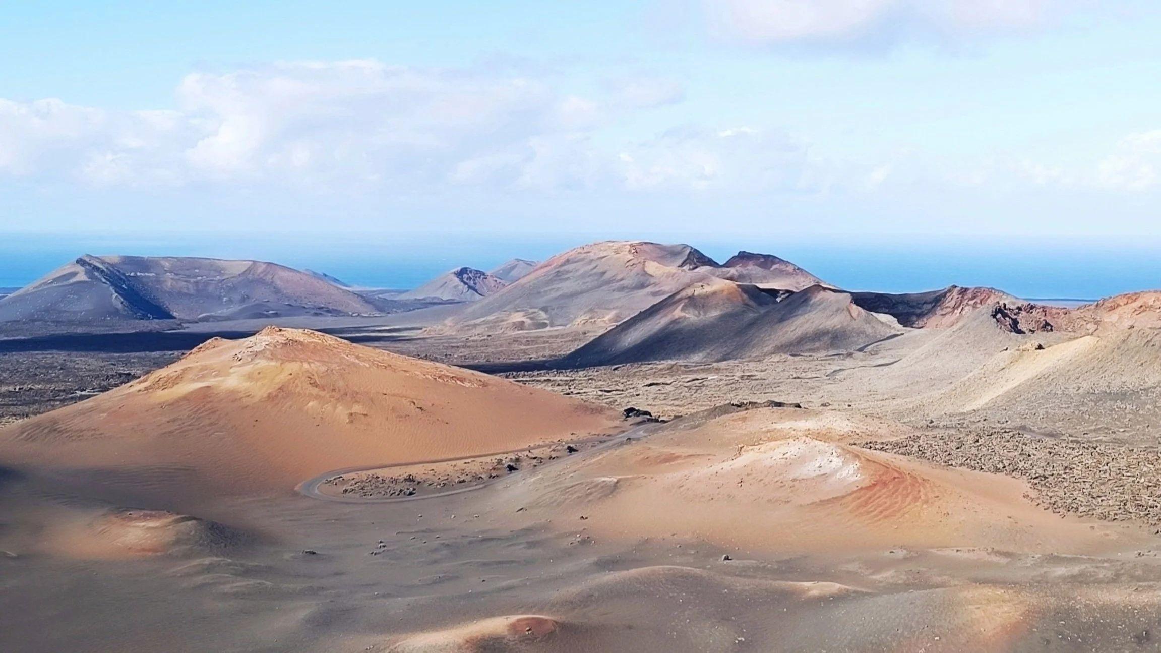 Scenic view of Lanzarote island