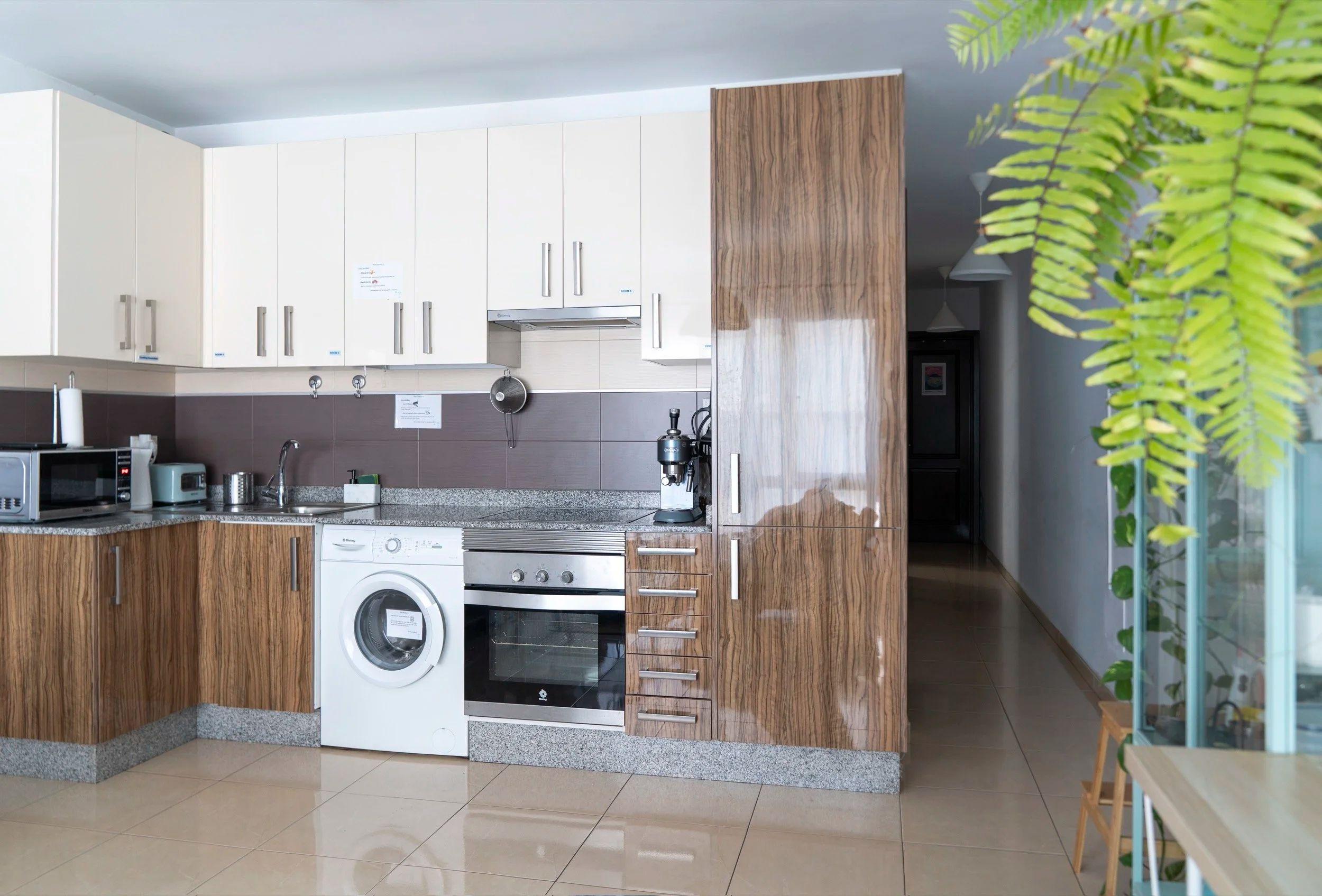 One of the two fully equipped kitchens at Pitaya Coliving