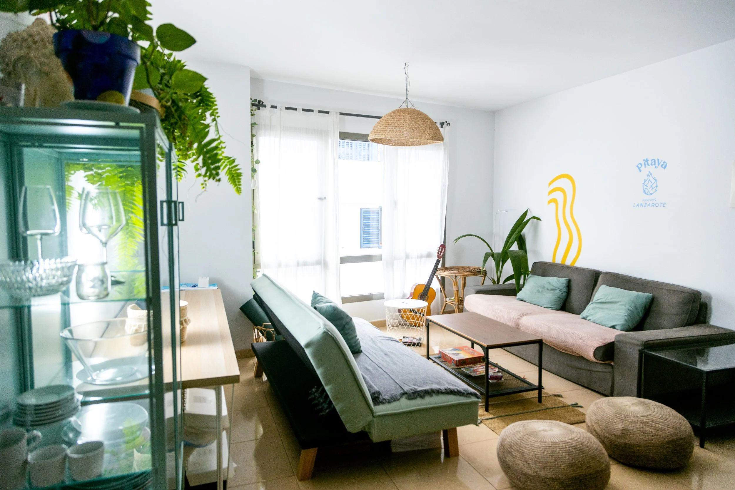 Interior space at Pitaya Coliving